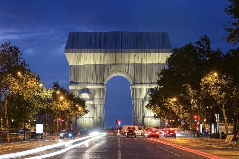 France's Arc de Triomphe Gets A Temporary Artistic Makeover