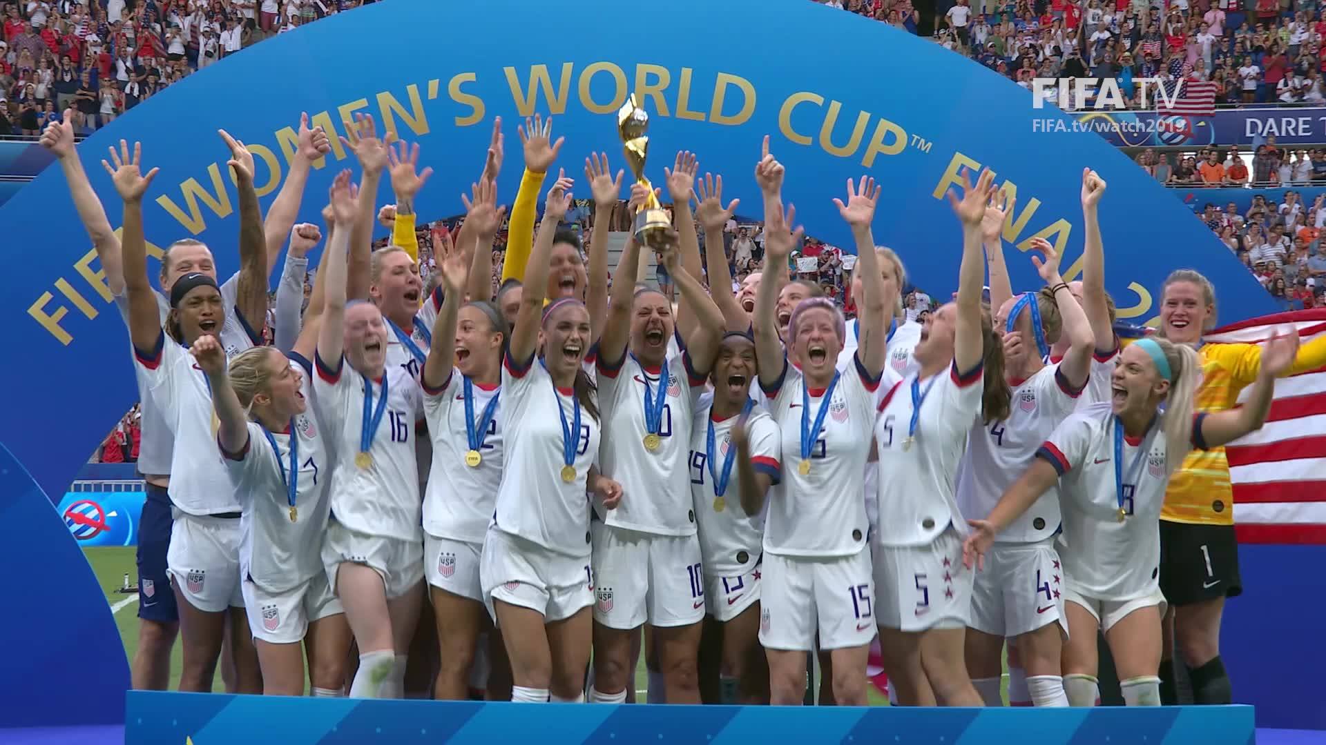 US Women's National Soccer Team Celebrates Second Consecutive World Cup Victory