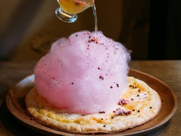 Video Of The Week — Cheese Pizza Topped With Cotton Candy? Yum!