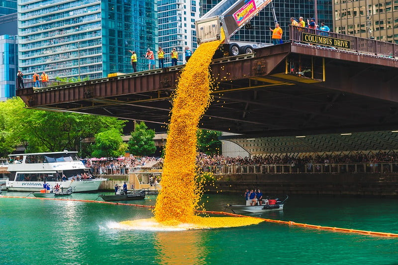 Thousands Of Rubber Ducks Race Down Chicago River For Charity Book