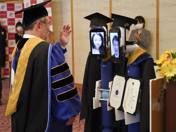 Robots Help Japanese Students "Attend" Graduation Ceremony