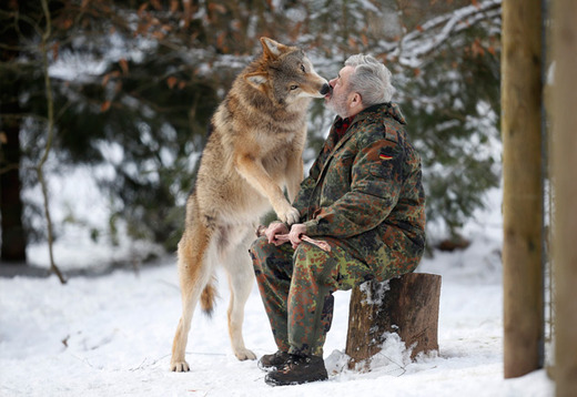 Ex-Paratrooper Shares Special Bond With Wolves